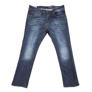 MBX Jeans Men's W36 L30 Slim Fit Stretch Dark Wash Feathering Old Money EUC